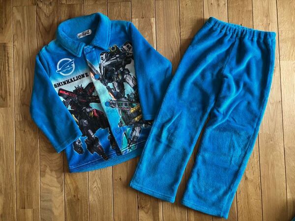中古 男の子 キッズ シンカリオンZ もこもこ フリース パジャマ 120センチ