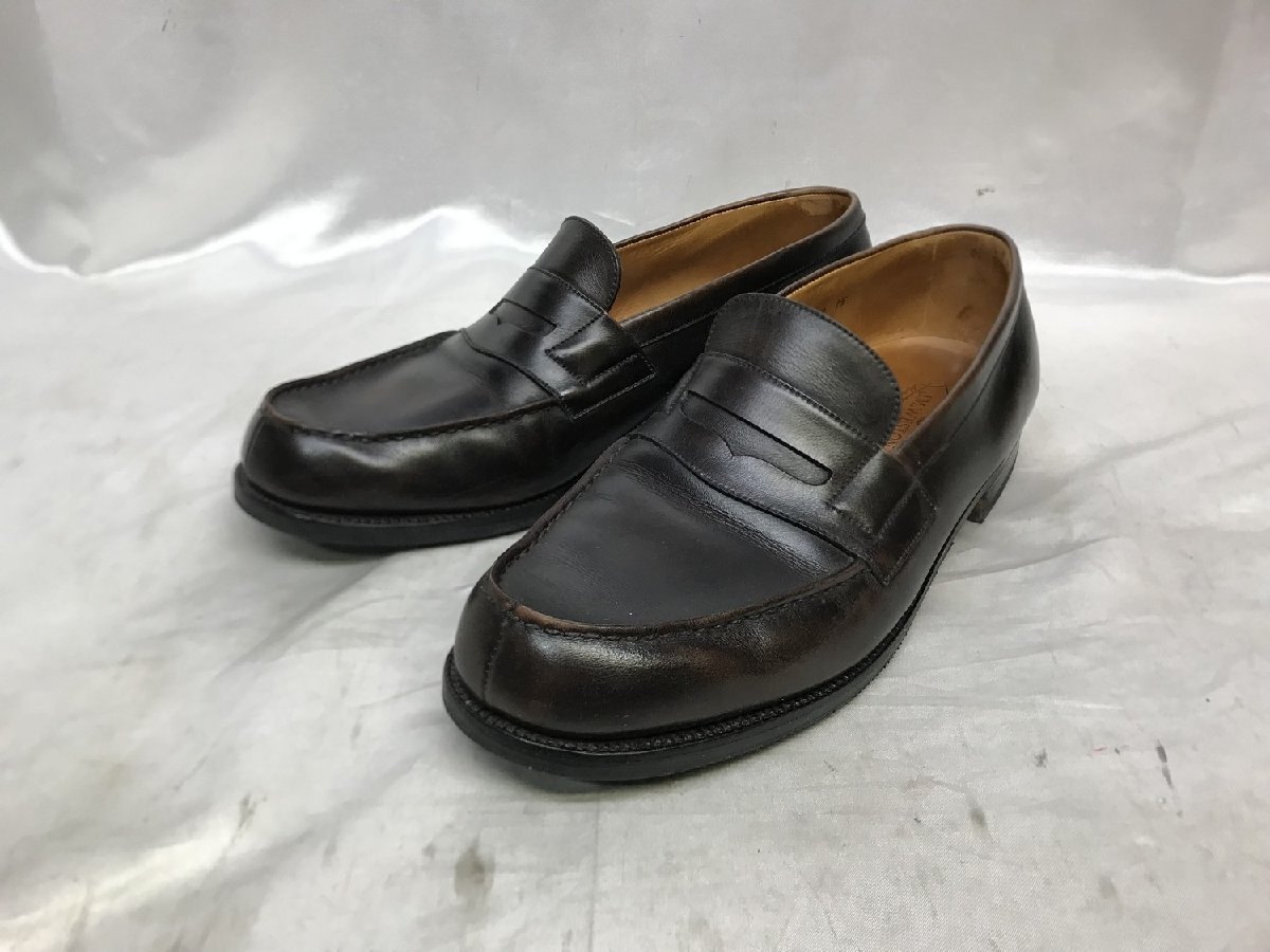 d0060 【新品同様・試着程度】 JMウェストン コインローファー 7E 茶 d0060 【新品同様・試着程度】 JMウェストン コインローファー