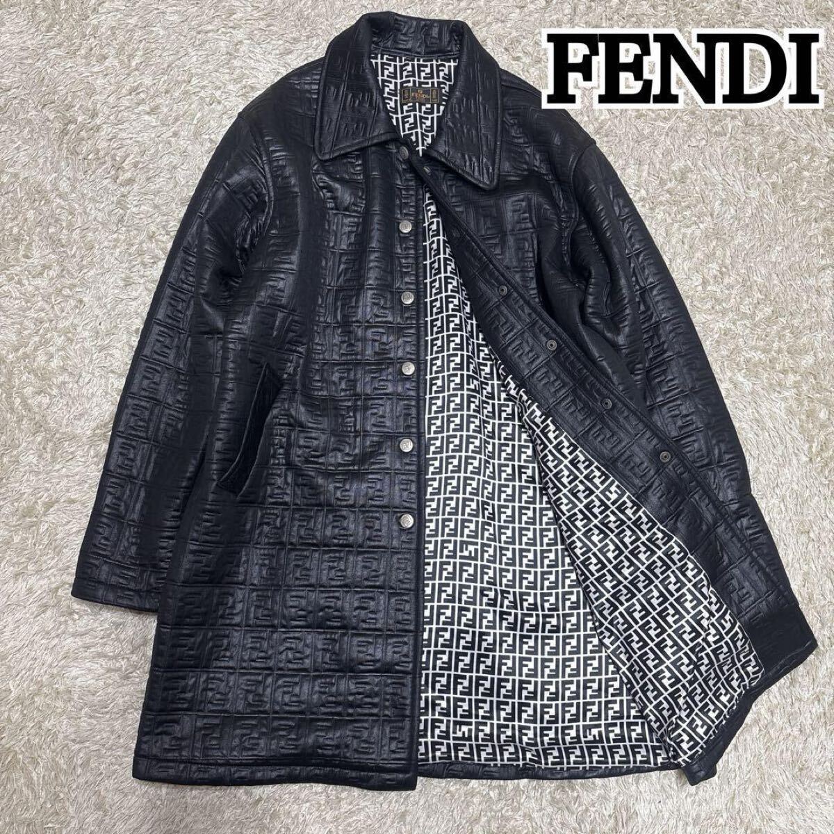 FENDI（フェンディ）チェスターコート 黒 サイズ:40(M位
