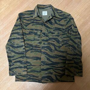 80s old HOUSTON タイガーカモ ミリタリー ジャケット L-S