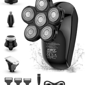 スキンヘッド シェーバースキンヘッド シェーバー Kibiy 5-in-1 5Dフローティングヘッド シェーバー メンズ 電気シェーバー 髭剃り