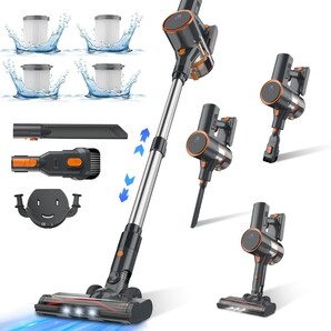 掃除機 コードレス【45000pa強力吸引・60分連続稼働】CEUKOZ コードレス掃除機 2way スティック掃除機 ハンディクリーナー LED液晶