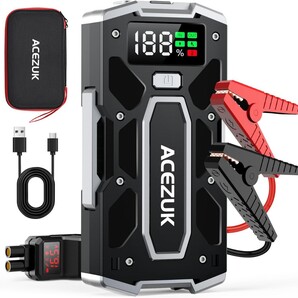 ACEZUK ジャンプスターター 21800mAh大容量 3000Aピーク電流 急速充電3.0 (最大8.0Lガソリン・6.5Lディーゼル車対応) 12V 車用