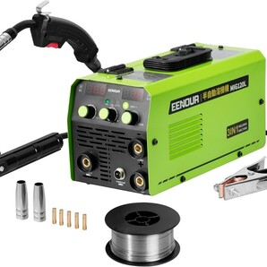 EENOUR 半自動溶接機 MIG120L 最大出力120A 1台3役 ノンガスMIG被覆アークLIFT TIGに対応 液晶表示 インバーター搭載 100V専用