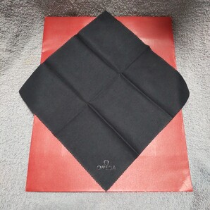 純正 オメガ 正規 Ω クロス ハンカチ クリーニング 時計 拭き メガネ拭き メンテナンス お手入れ 布 クリーナー BK 黒 Ω OMEGA ロゴ 入り