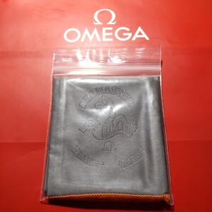 OMEGA オメガ Ω クロス ハンカチ クリーニング 時計 拭き メガネ拭き メンテナンス お手入れ 布 クリーナー オレンジ × グレー 09 送料込