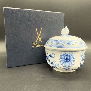 【未使用品】マイセン ブルーオニオン シュガーポット (MEISSEN ティーシュガー Blue Onion 食器
