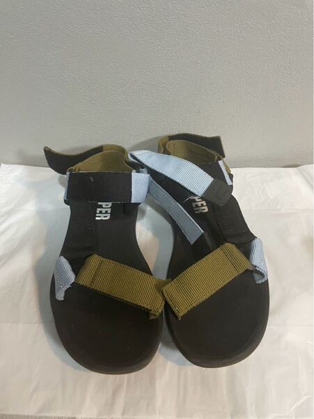 camperカンペールサンダル水色カーキー25.5cmメンズ