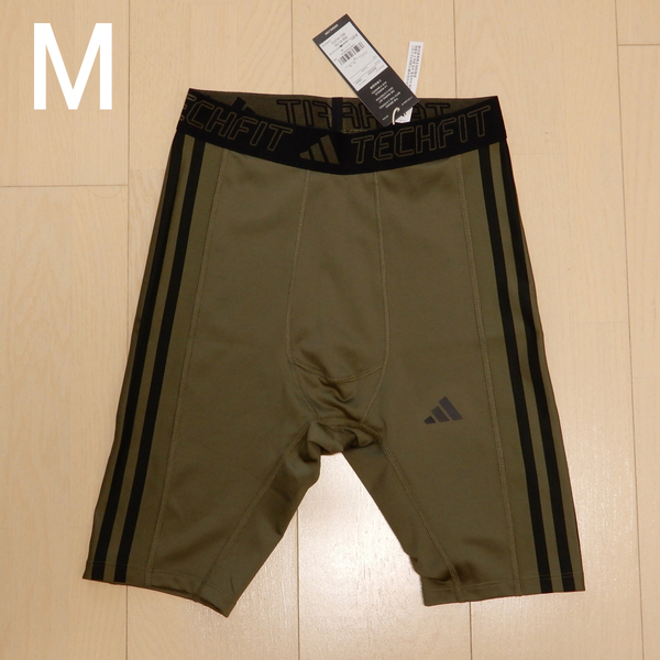 (453)【M】adidas ショートタイツ テックフィット スリーストライプス