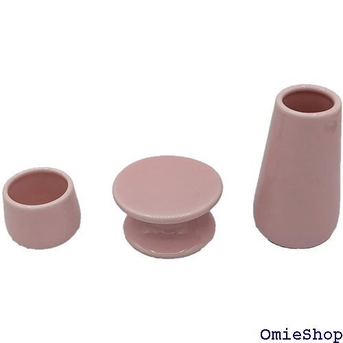 ペット仏具 仏具セット ミニ 3点 ピンク 国産 陶器 水入れ 花立 供物台 メモリアル 10560
