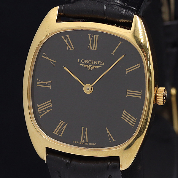 LONGINES ロンジン メンズ 手巻き 腕時計 832 6190 ゴールド