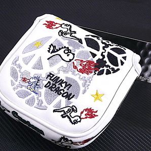 限定★ピースマーク☆ファイヤードラゴンマレットヘッドカバー★マグネットDGS
