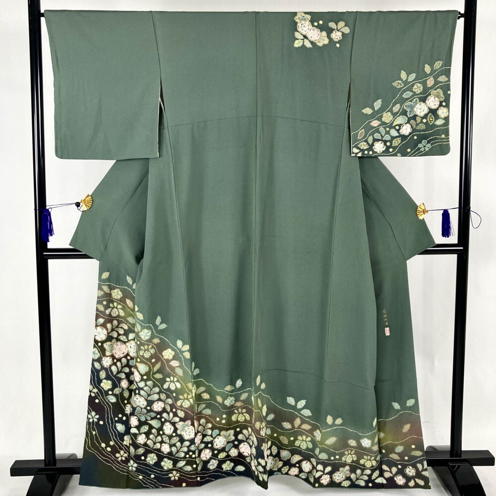Yahoo!オークション -「着物 作家 落款」(訪問着) (女性和服 Yahoo!オークション -「着物 作家 落款」(訪問着) (女性和服