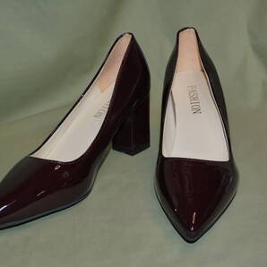 ★サイズ25.5cm★●宅配60置き配配送●ハイヒールパンプス(ワイン)◆7.5cmヒール◆ K03-W-41