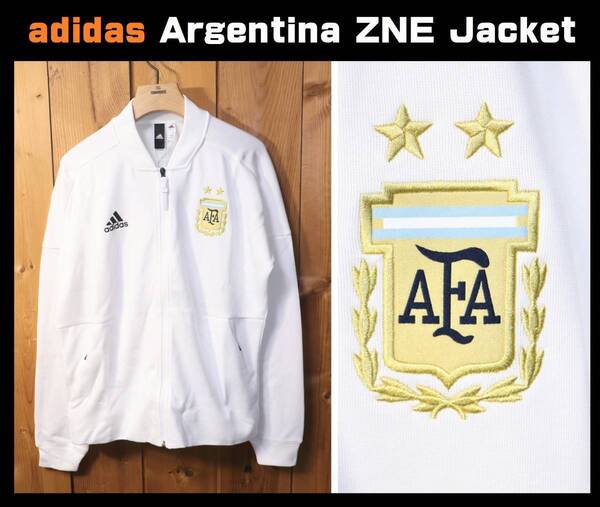 送料無料 即決【未使用】 adidas ★ アルゼンチン代表 ZNE ニットジャケット (Mサイズ) ★ アディダス CE6667 サッカー ワールドカップ 併