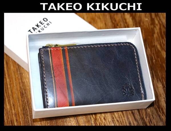 送料無料 即決【未使用】 TAKEO KIKUCHI ★ 牛革 コインケース ★ タケオキクチ 税込定価6600円 714602 キップレザー 小銭入れ ②