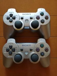 美品 PS3 Playstation3 プレステ3 SONY ソニー 純正品 ワイヤレスコントローラー DUALSHOCK3 2個セット シルバー 動作確認済み