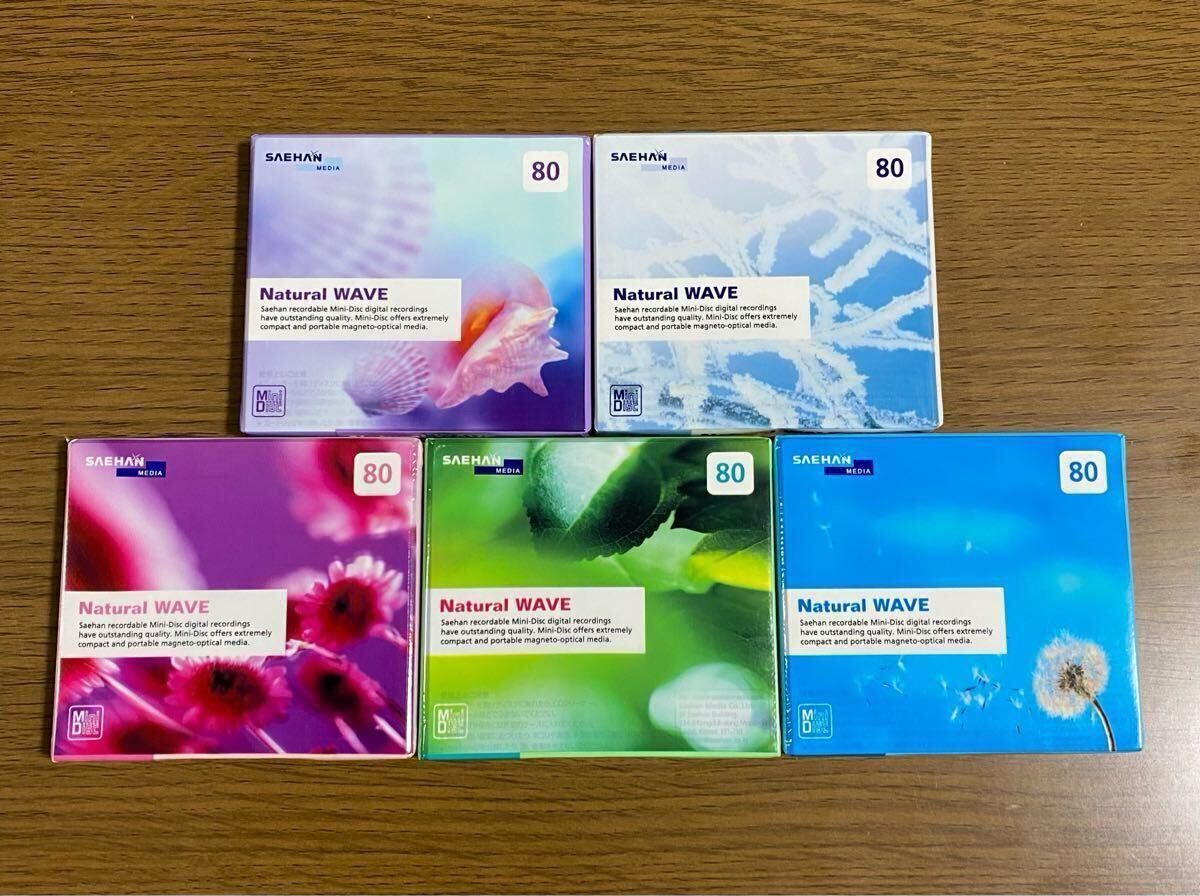  новый товар нераспечатанный MD SAEHAN Natural WAVE 80 минут 5 листов se рукоятка натуральный wave подлинная вещь редкость снят с производства minidisc Mini диск MD диск 