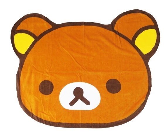 リラックマ お昼寝ケット 約100cm×132cm ダイカットリラックマ
