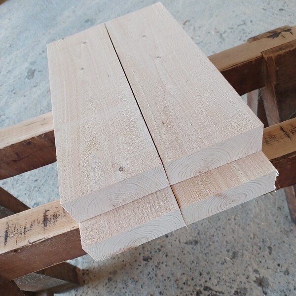 角材-988【40.5×12.6×4.8cm】 国産ひのき 角材 4本セット テーブル脚 木工 一枚板 無垢材 桧 檜 DIY