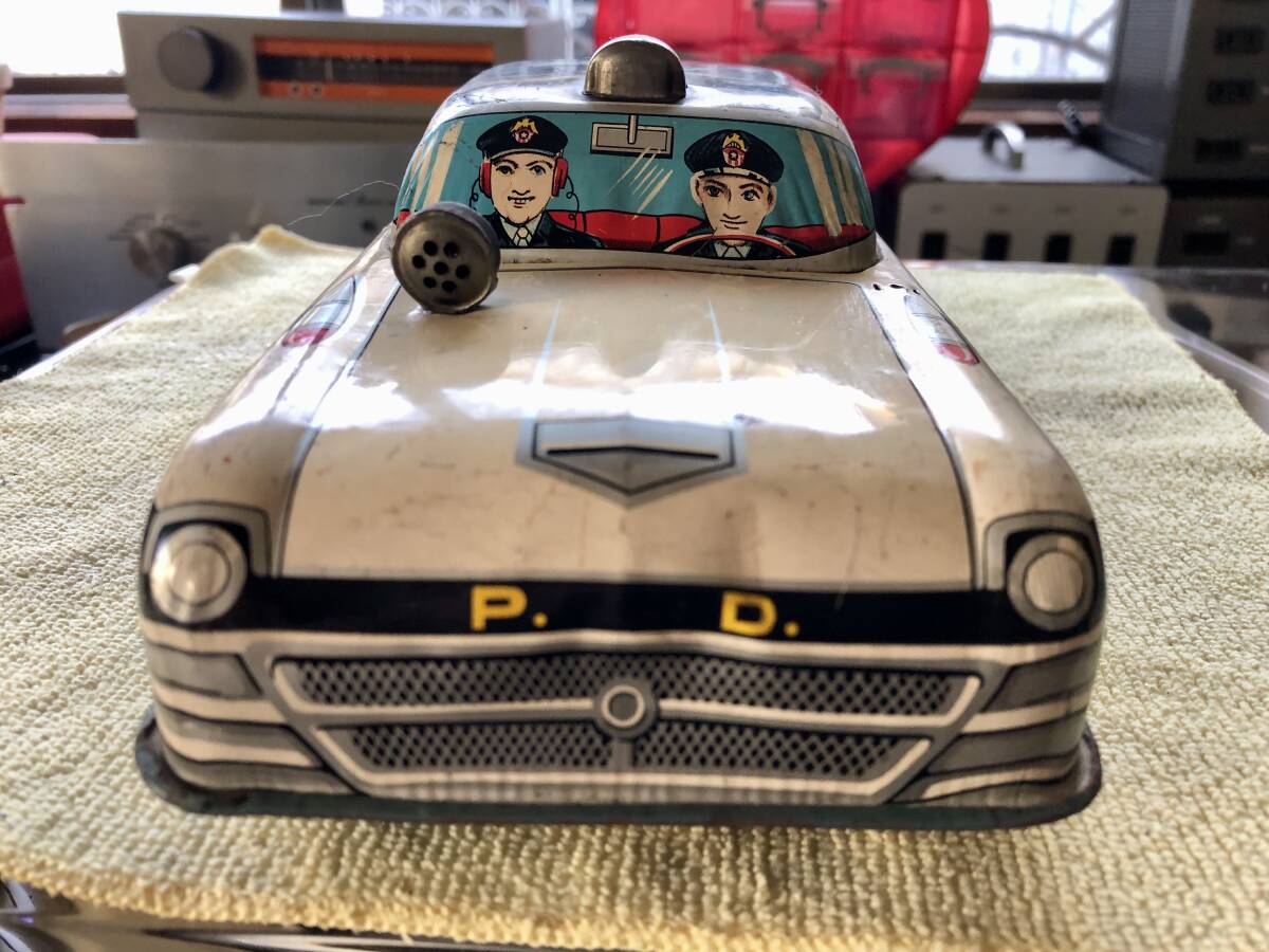 パトカー おもちゃ 自動車 乗り物 ブリキ 中古 玩具