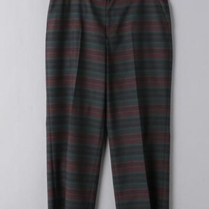 AURALEE WOOL POLYESTER BORDER SLACKS