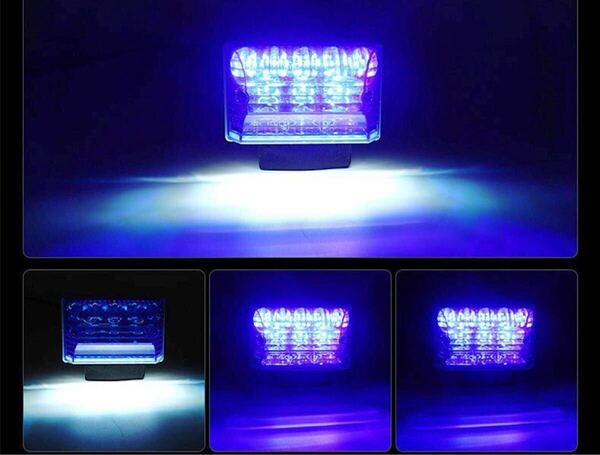 10個 LED サイドマーカー サイドランプ 24V トラック用 路肩灯 拡散レンズ ブルー 青