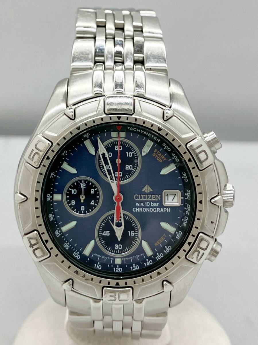 Citizen Quartz Watch/Analog/Stainless Steel/Nvy/Slv/0510