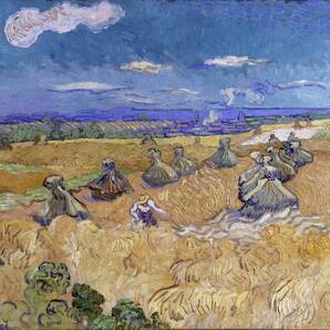 新品 ゴッホ「ウィートフィールズとリーパー、オーヴェール」の特殊高級印刷画 A4サイズ 額なし 特価980円(送料込み) 即決