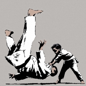 新品 バンクシー「柔道」の高級印刷画 A4サイズ 額なし