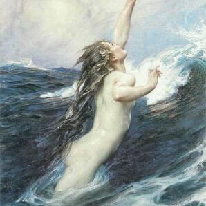 新品 テハーバート・ドレイパー「トビウオ」の特殊技法高級印刷画 A4版サイズ 額なし 特価980円(送料込)即決