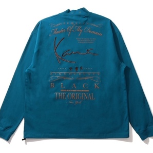 ☆未使用・メンズ★ Karl Kani Golf カールカナイ ゴルフドローコード ブロンズ ハイネックストレッチ長Tシャツ XXXL エメラルドグリーン