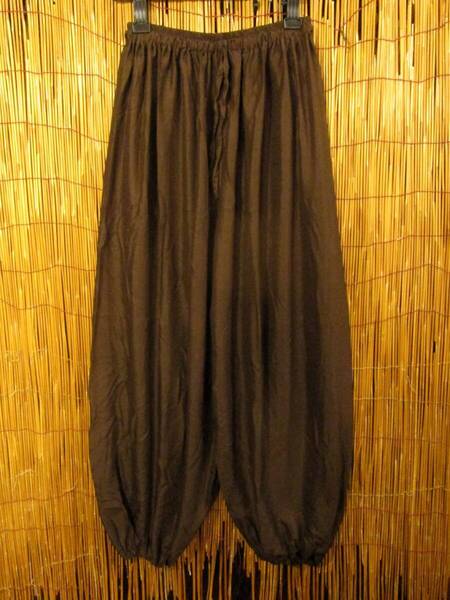 【SALE】④新品*男女兼用*茶色*レーヨン素材*ふんわり*アラジンパンツ