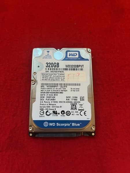 不良返金保証 320GB|2.5インチ 内蔵型 ハードディスク|WD Blue Western Digital WD3200BPVT (F19)
