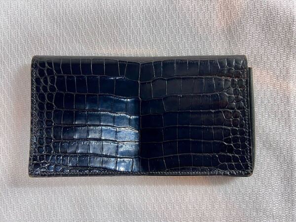 HERMES エルメス ヴィンテージ クロコダイル 長財布 札入れ クロコ 二つ折り財布