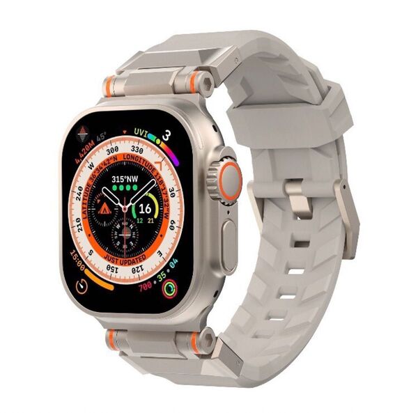 新品 送料無料 【Applewatch用ベルト☆】Apple Watch 時計のベルト バンド メンズ42mm 44mm 45mm 49mm グレー アップルウォッチ