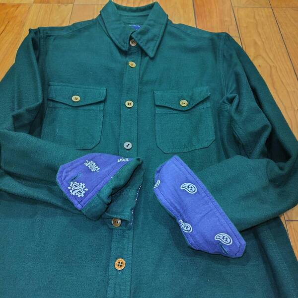 visvim ict BLACK ELK FLANNEL green size2 袖裏バンダナ/folk christ thorson jumbo hakama 101 fbt skagway iris vs valdez