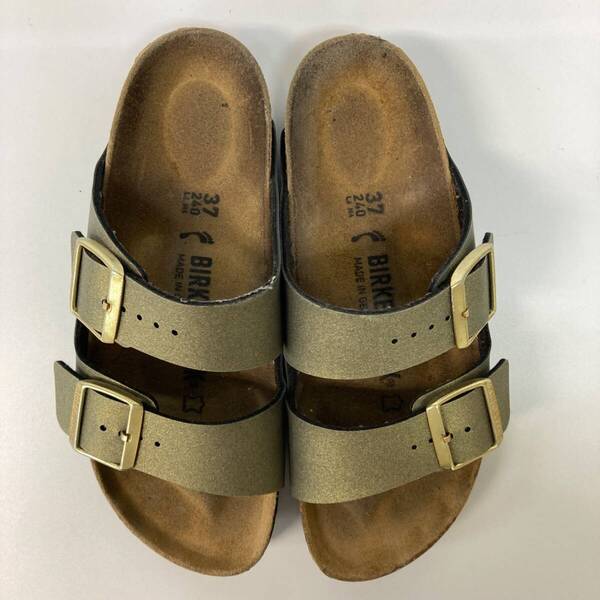 BIRKENSTOK ビルケンシュトック サンダル ベルト カーキ レディース 24cm【KS39】