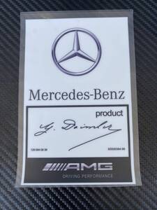 新着! 限定! JDM メルセデス ベンツ&ダイムラー New AMG ウインドー内貼りステッカー 国内発送