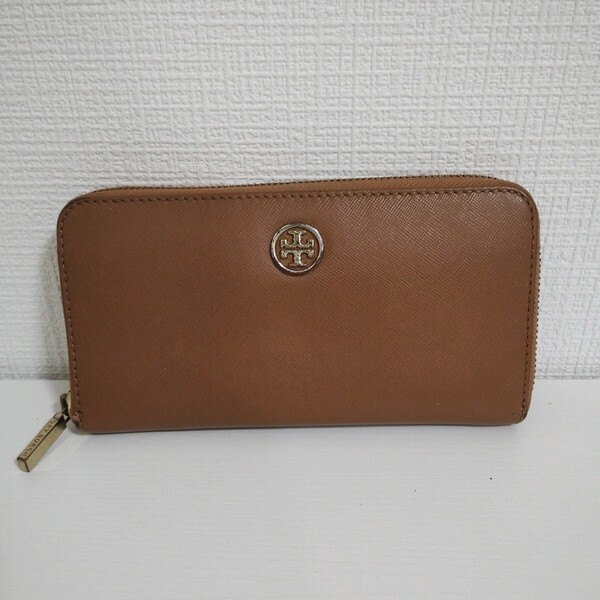 TORY BURCH 長財布 ラウンドファスナー レザー ロングウォレット ブラウン トリーバーチ 小銭入れあり メンズ 送料無料
