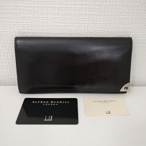 dunhill 長財布 札入れ レザー ブラック メンズ ロングウォレット CALF SKIN 二つ折り長財布 黒 ダンヒル 送料無料