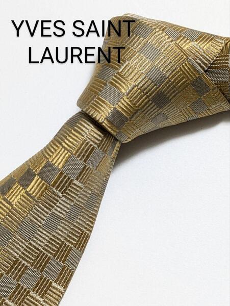 イヴサンローラン/YVES SAINT LAURENT/ゴールドネクタイ