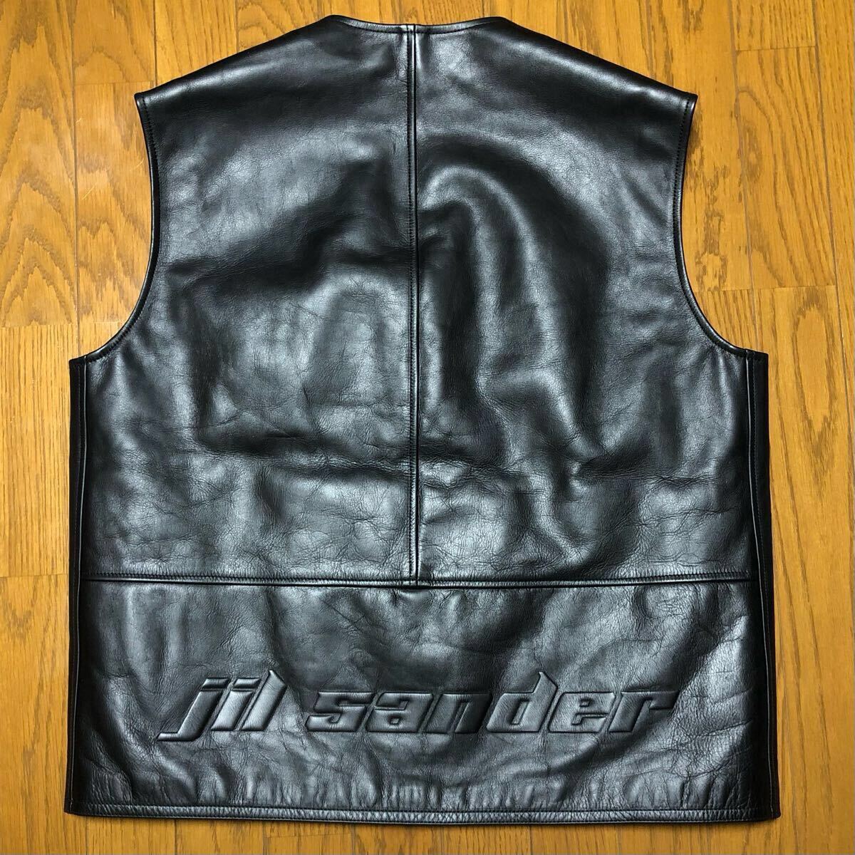 90's】Old JIL SANDER Leather Jacket Size.48
