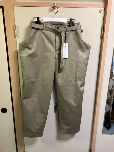 サイズ3 Sacai Cotton Chino Pants Beige 25-03604M /サカイ/コットン チノ パンツ/チノパン/ベージュ/25SS/新品未使用 正規品 イカパンツ