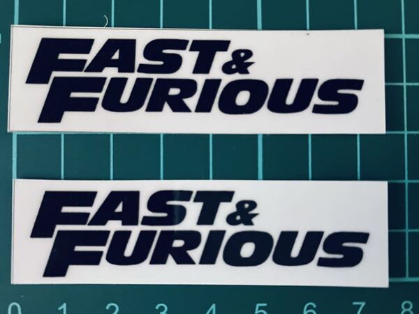 ワイルドスピード・ステッカー・2枚セット ラミネートUV加工済!!