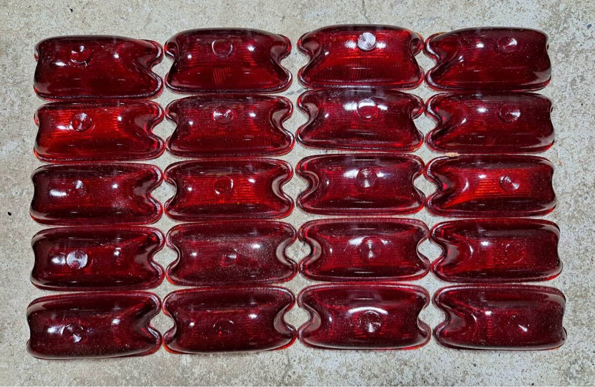 ★稀少★デコトラ レトロ トラック サイドも光 マーカー 赤 ２個セット ☆稀少☆デコトラ レトロ トラック サイドも光 マーカー 赤 2個