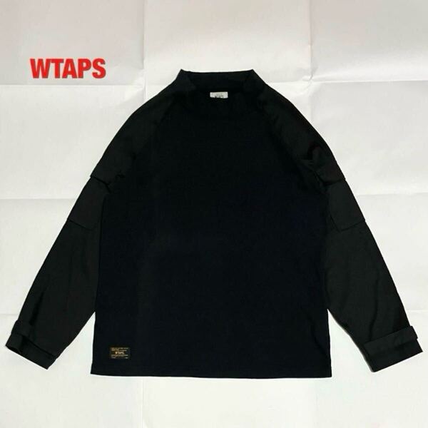 【人気】WTAPS ダブルタップス TACTICAL SWEAT ロンT モックネック ブランドロゴ 袖ポケット ユニセックス 個性的 162ATDT-CSM18