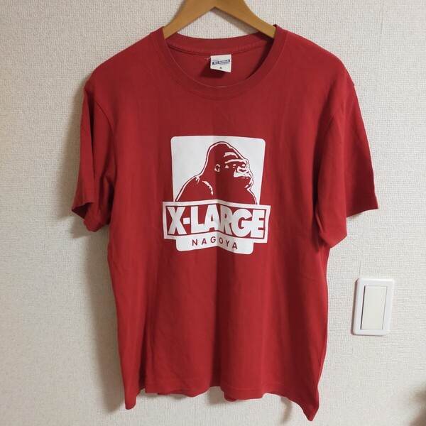 X-LARGE エクストララージ 名古屋店限定 半袖Tシャツ プリント ゴリラ NAGOYA M レッド(赤)