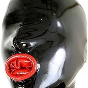 視界ゼロ! ラバーマスク 全頭マスク 口ゴムタイプ ブラック ラテックス rubber latex コスプレ