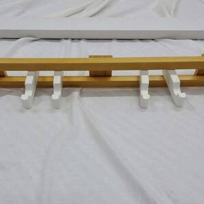 【現品特価】壁掛けスウィングウォールハンガー 木製 ナチュラル&ホワイト